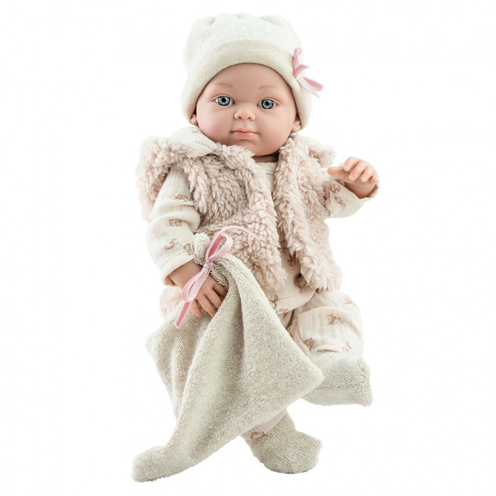 Кукла Бэби в меховой жилетке, 32 см Paola Reina