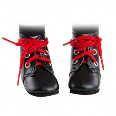 Ботинки черные с красными шнурками, для кукол 32 см